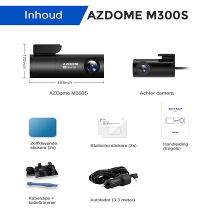 AZDome M300S 4K 2CH Dual Wifi GPS dashcam