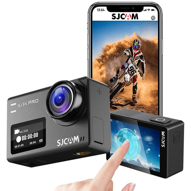 SJCAM SJ8 Pro 4K 60fps Dual screen Wifi action cam en dashcam